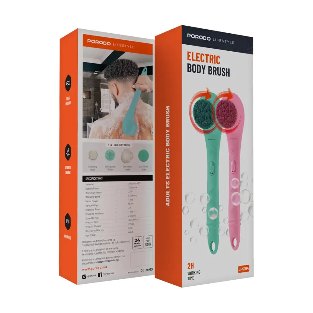 Porodo 4in1 Bath Electric Body Brush - LFS104