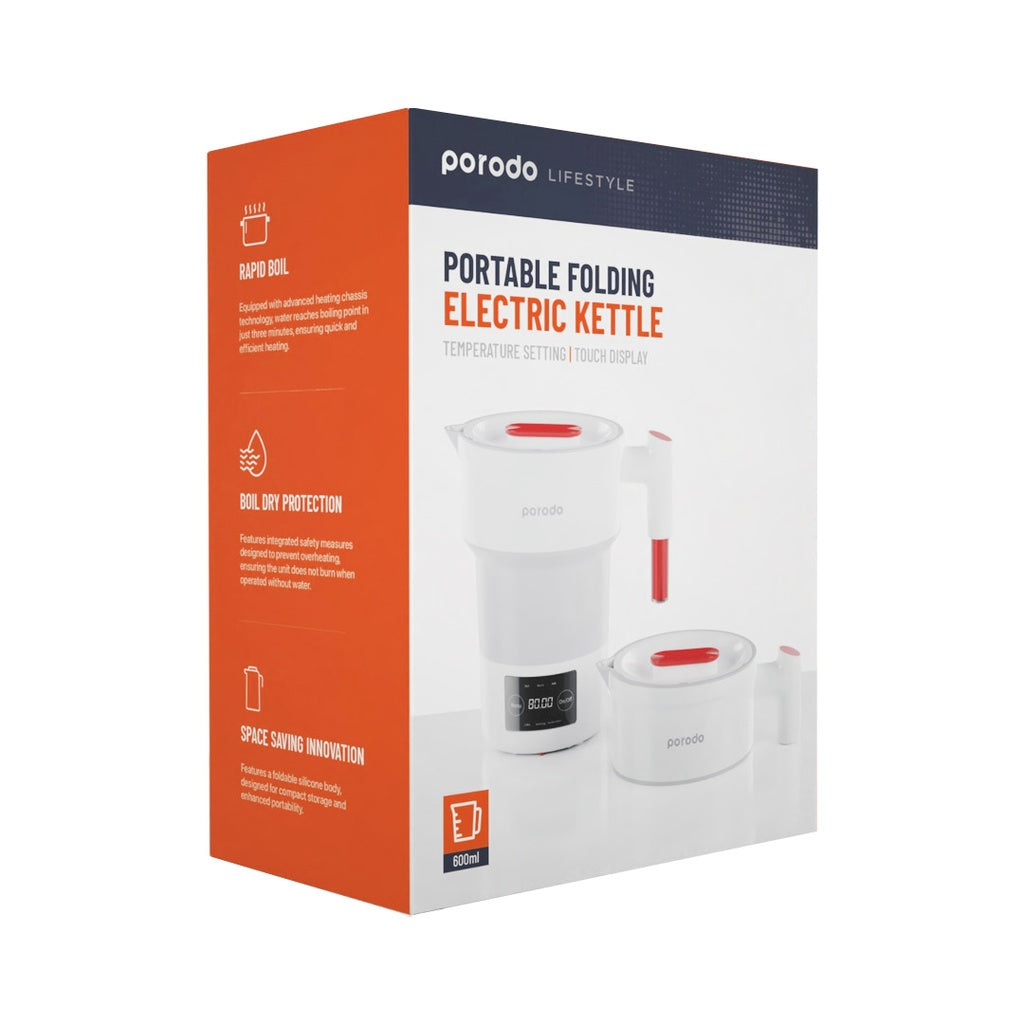 Porodo Portable Folding Electric Kettle 850W/600mL