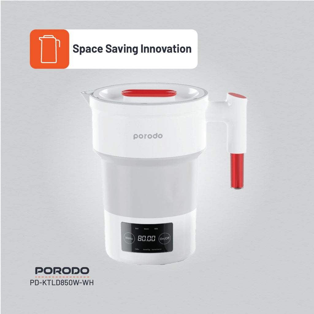 Porodo Portable Folding Electric Kettle 850W/600mL