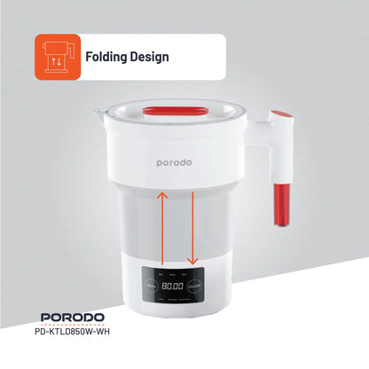 Porodo Portable Folding Electric Kettle 850W/600mL