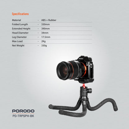 Porodo Flexible Tripod Stand