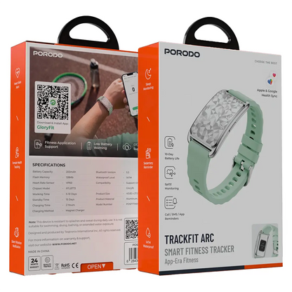 Porodo TrackFit Arc Smart Fitness Tracker with Silicone Strap