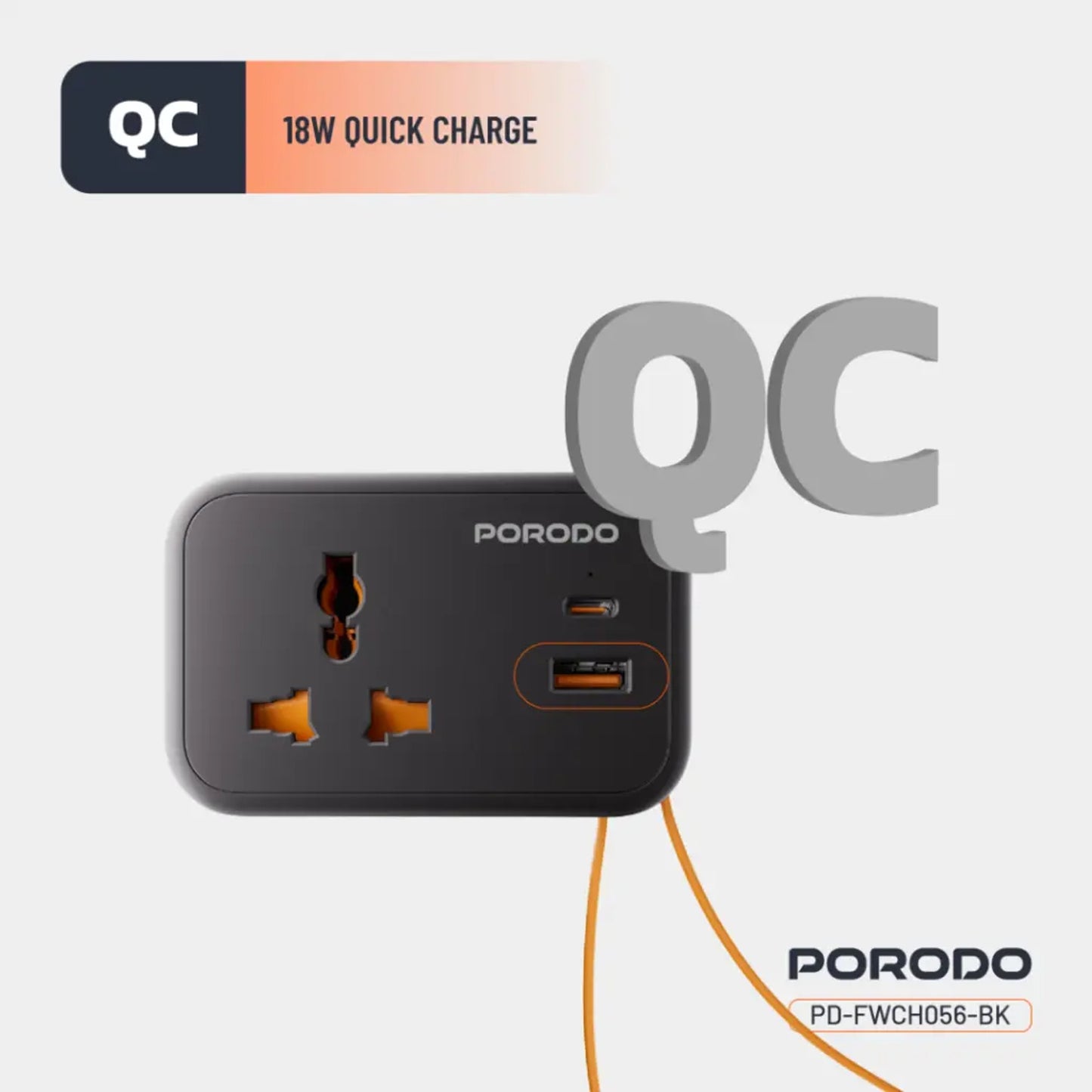 Porodo Universal Wall Socket