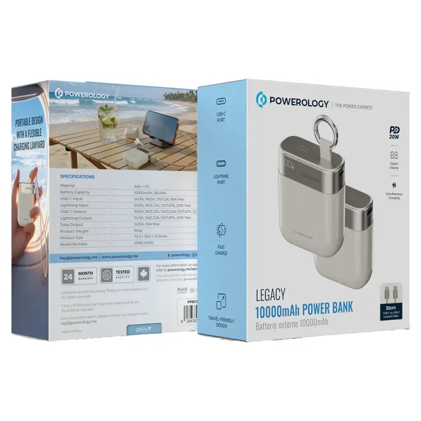 Powerology Legacy 10000mAh Power Bank