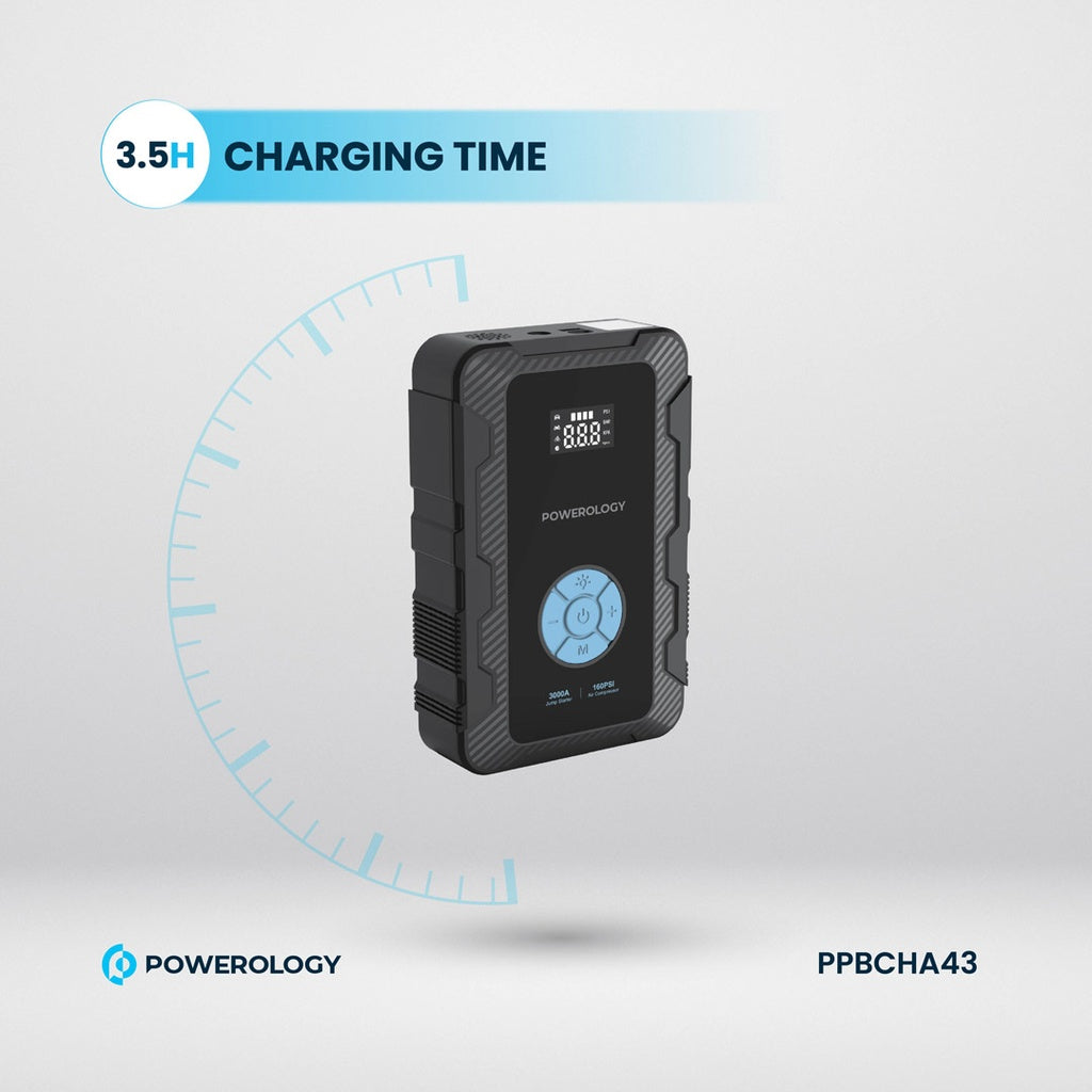 جهاز Powerology Jumpstart مع مضخة هواء