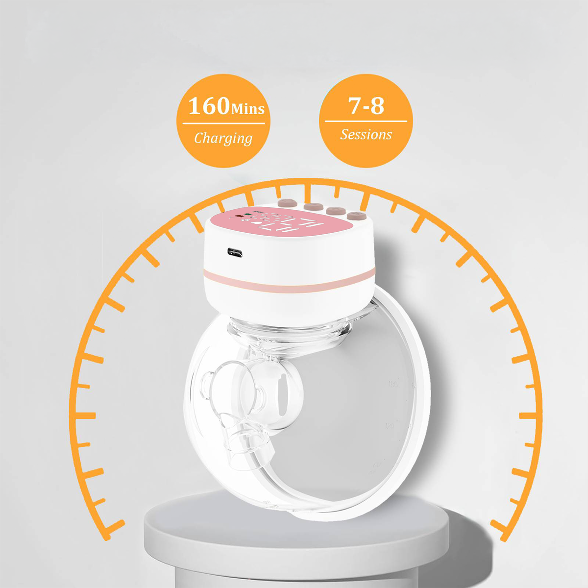 Wearable Electric Breast Pump with 3 Modes & 15 Speeds