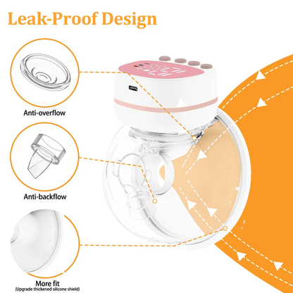 Wearable Electric Breast Pump with 3 Modes & 15 Speeds