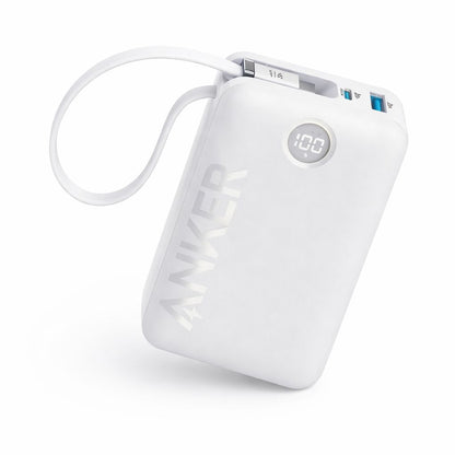 Anker Power Bank (20,000mAh, 22.5W, Built-In USB-C Cable)