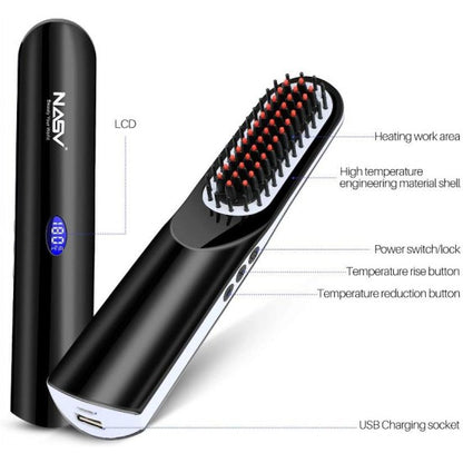 NASV 500 Mini Beard Straightener Comb for Travel/Home