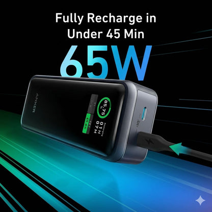 Anker Prime 12,000mAh Power Bank (130W, 2-Port, Smart Display)