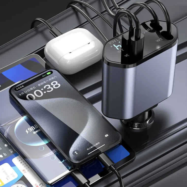 4in1 Telescopic Charging Cable 180°/120W