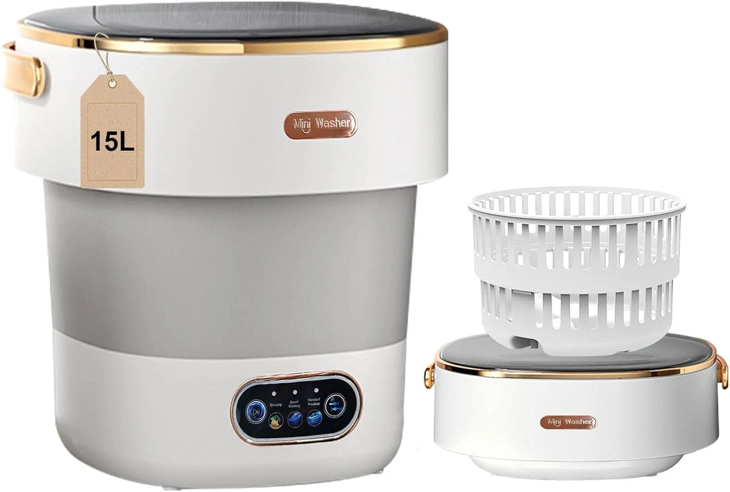 غسالة صغيرة قابلة للطي سعة 15 لترًا
